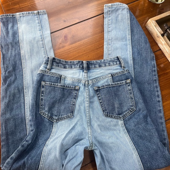 PacSun Two Tone Blue Denim 90s Boyfriend Jeans. Size 25 - Picture 8 of 10